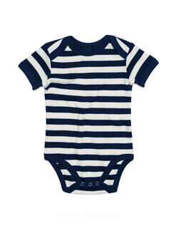 Baby Striped Short Sleeve Bodysuit 3. picture